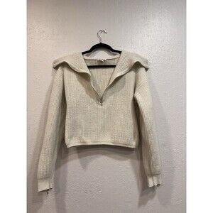 For Love & Lemons Ryan Sweater Size Large Color Crème /ivory/ White